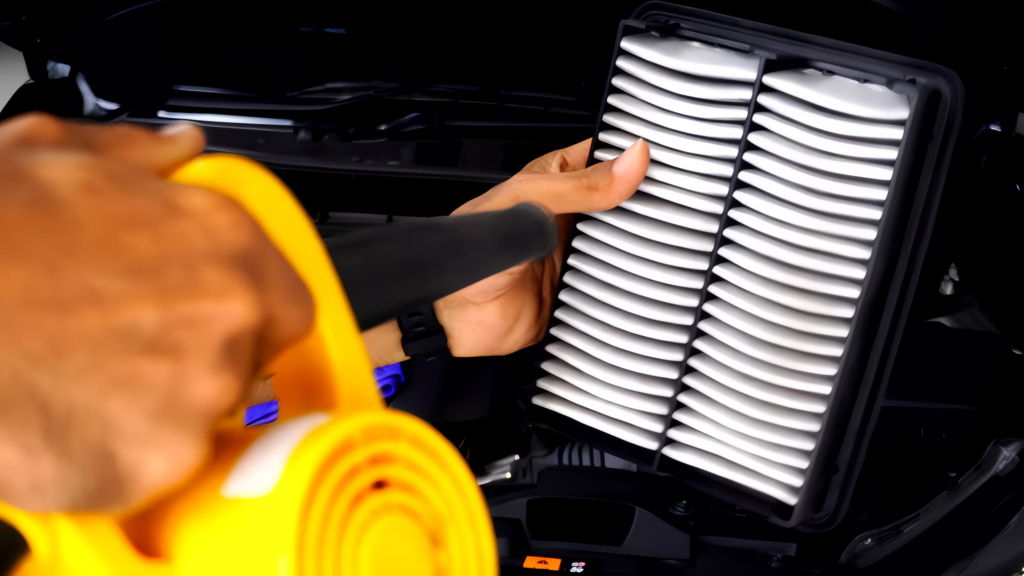 Cleaning the Air Filter with a Vacuum Cleaner