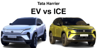 Tata Harrier EV vs ICE: Real-Life Image Comparison
