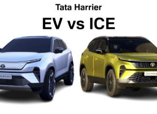 Tata Harrier EV vs ICE: Real-Life Image Comparison