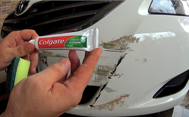 Toothpaste Magic for Light Scratches