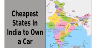 Cheapest States in India to Own a Car