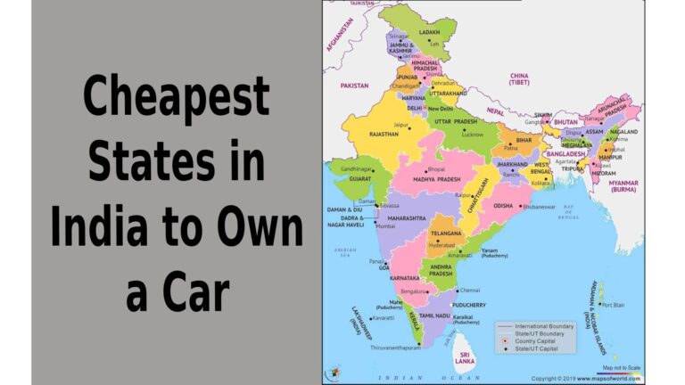 Cheapest States in India to Own a Car